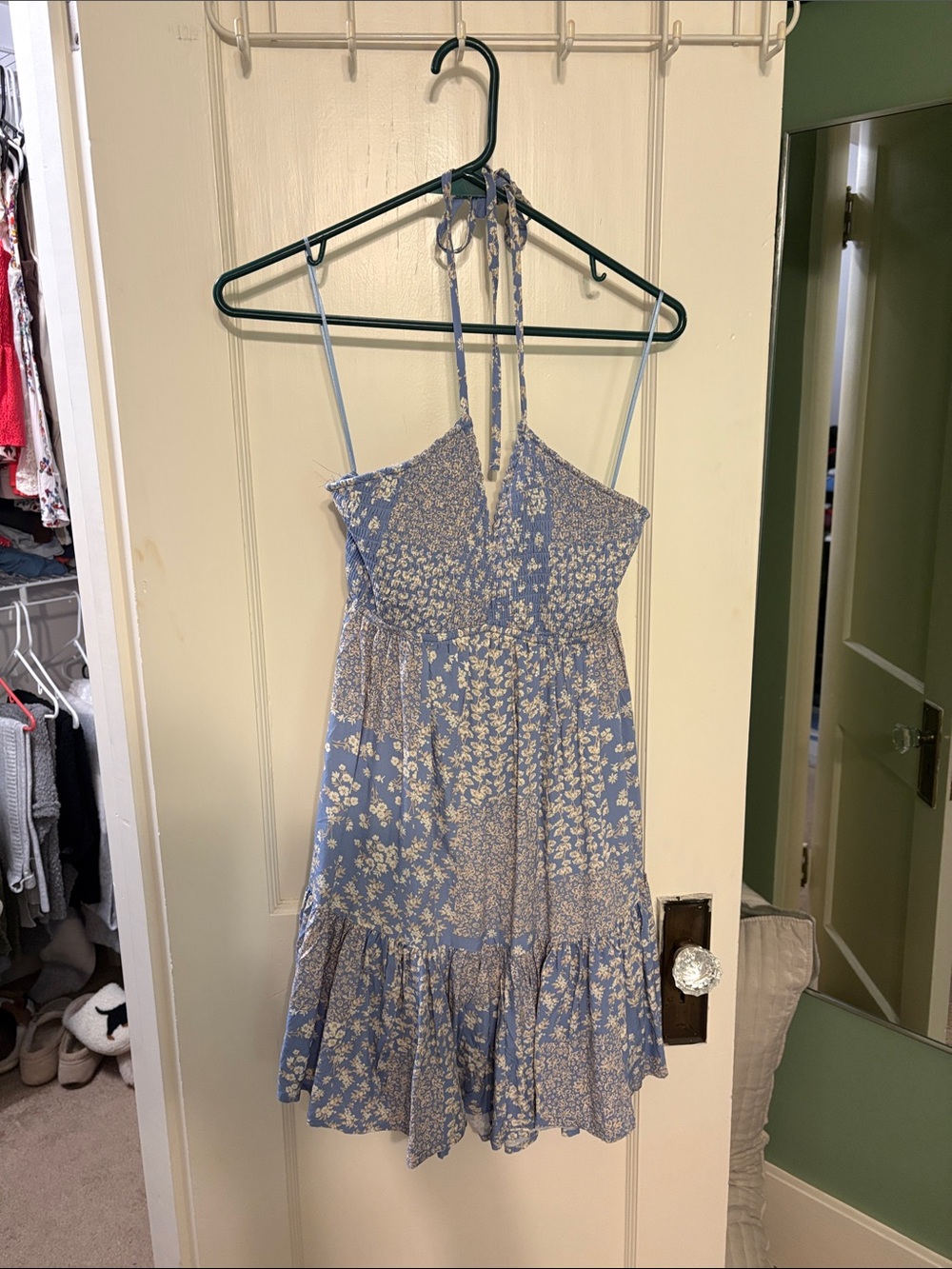 Blue Floral Halter Sundress from Winsor
